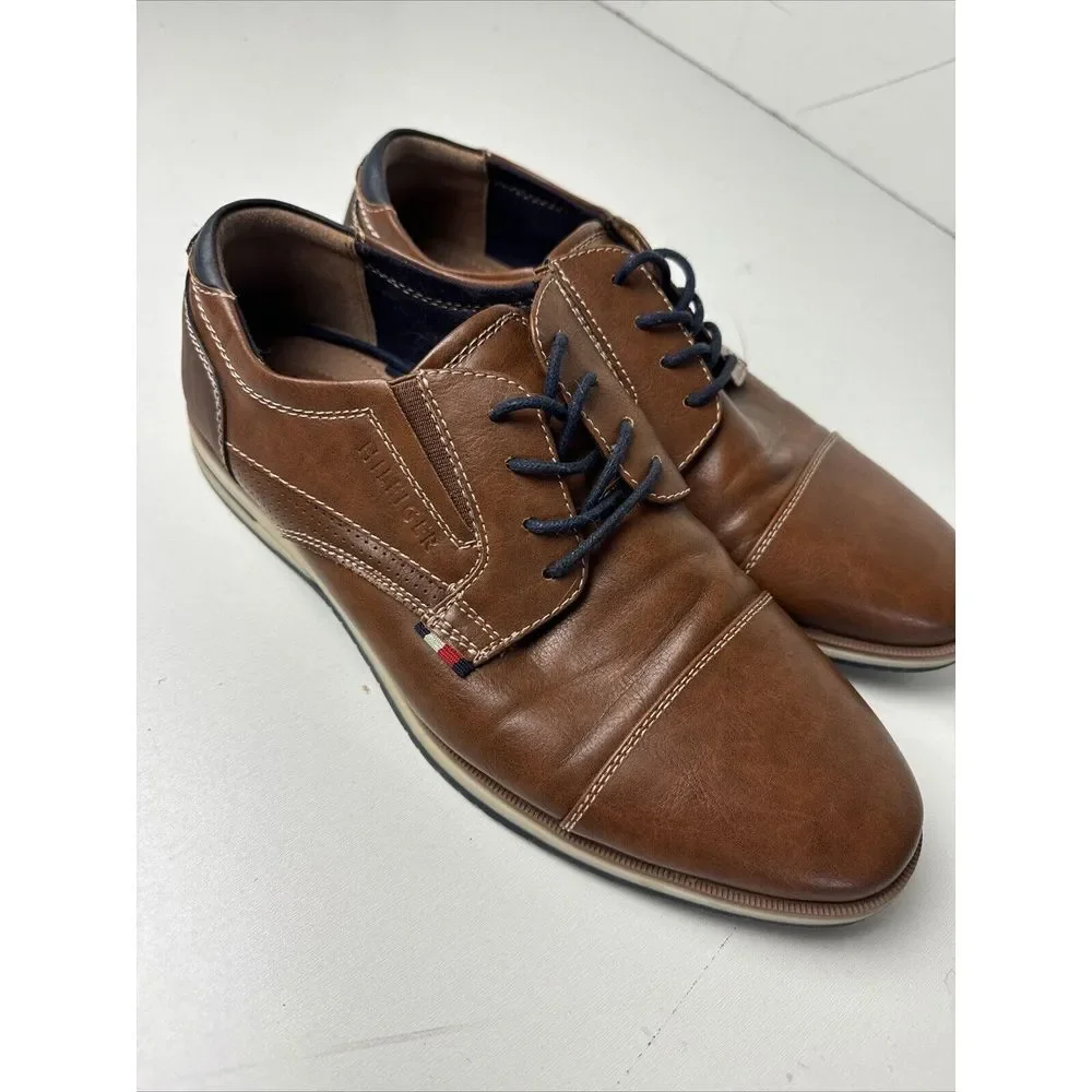 TOMMY HILFIGER Urban Oxford‎ Shoes Men's Size US 9 M Dark Natural